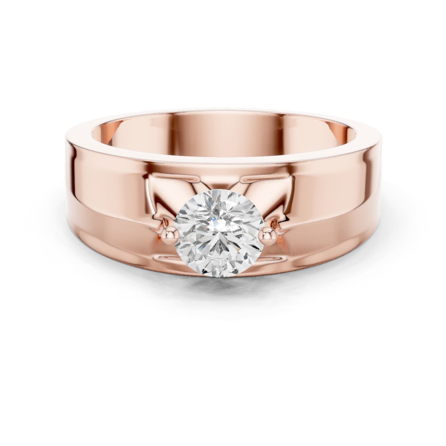 Men's Round Lab Grown Diamond Ring