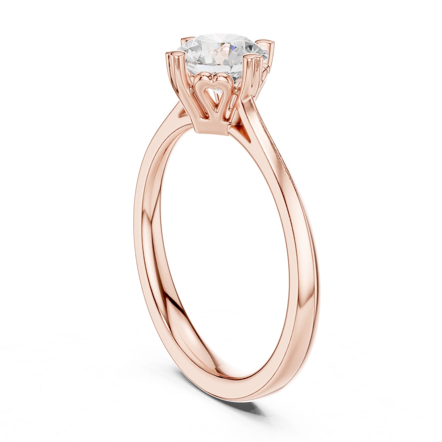 Round Lab Grown Diamond Solitaire Engagement Ring