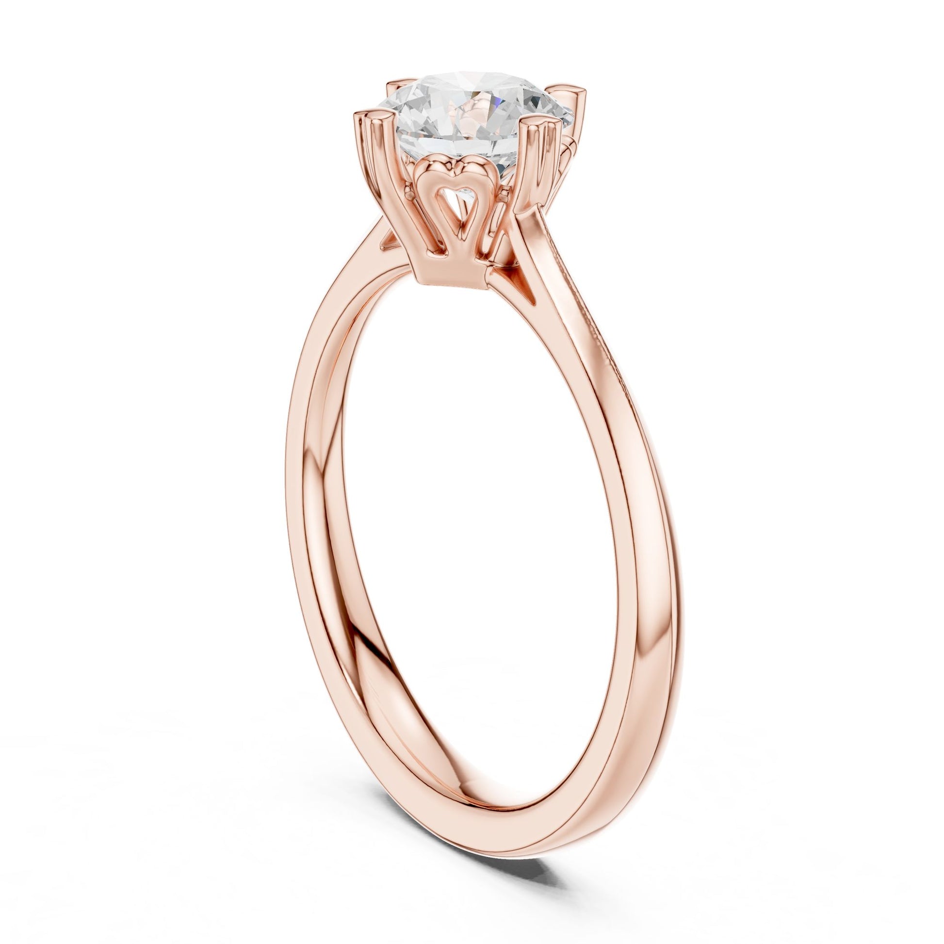 Round Lab Grown Diamond Solitaire Engagement Ring