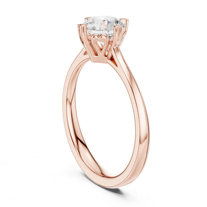 Round Lab Grown Diamond Solitaire Engagement Ring