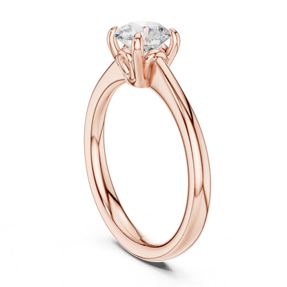 Round Lab Grown Diamond Solitaire Engagement Ring