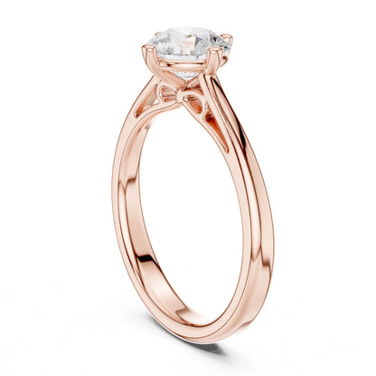 Round Lab Grown Diamond Solitaire Engagement Ring