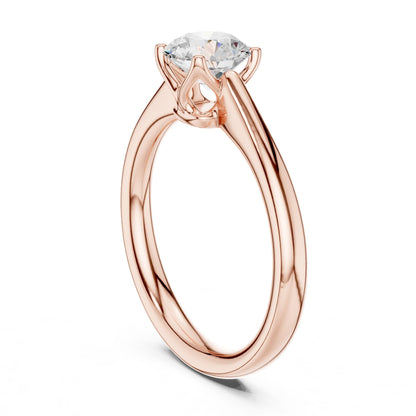 Round Lab Grown Diamond Solitaire Engagement Ring
