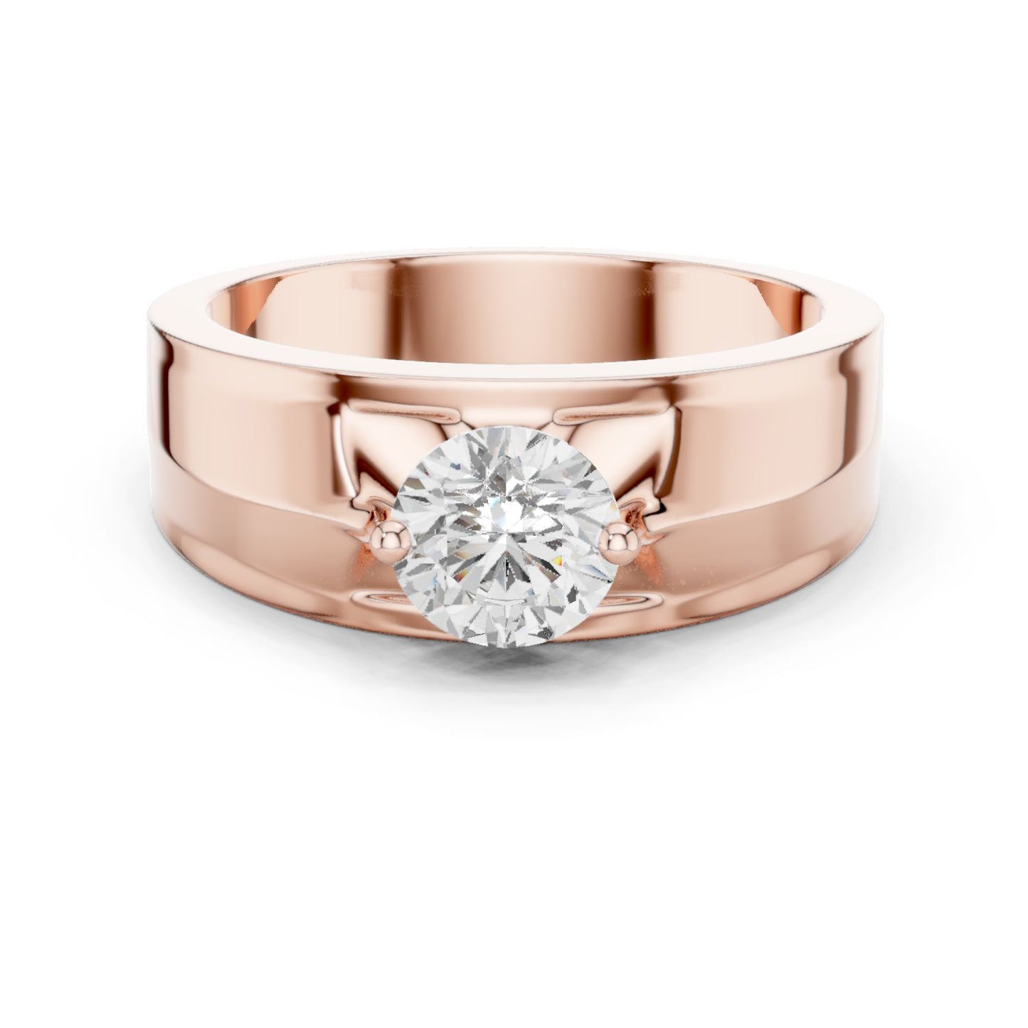 Men's Round Lab Grown Diamond Ring