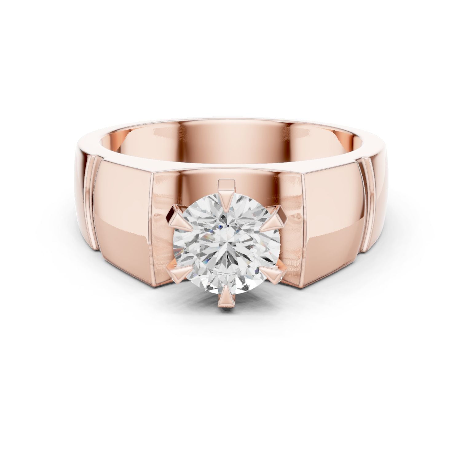 Men's Round Lab Grown Diamond Ring