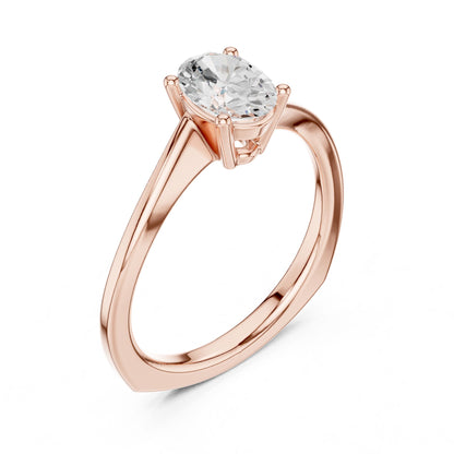 Round Lab Grown Diamond Solitaire Engagement Ring