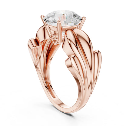 Round Lab Grown Diamond Solitaire Engagement Ring