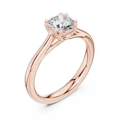 Round Lab Grown Diamond Solitaire Engagement Ring