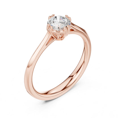 Round Lab Grown Diamond Solitaire Engagement Ring