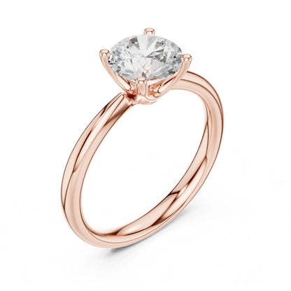Round Lab Grown Diamond Solitaire Engagement Ring