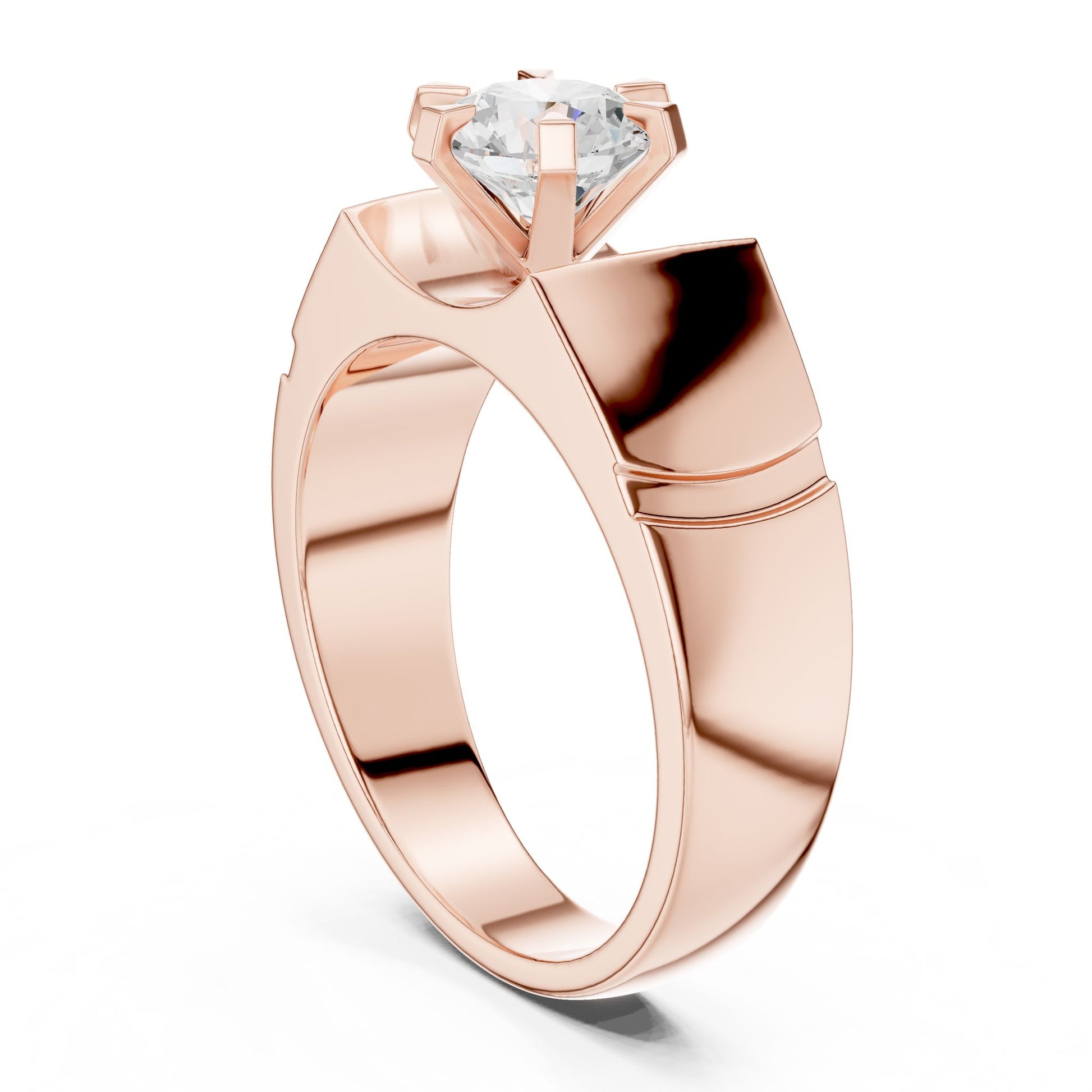 Men's Round Lab Grown Diamond Ring
