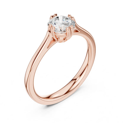Round Lab Grown Diamond Solitaire Engagement Ring