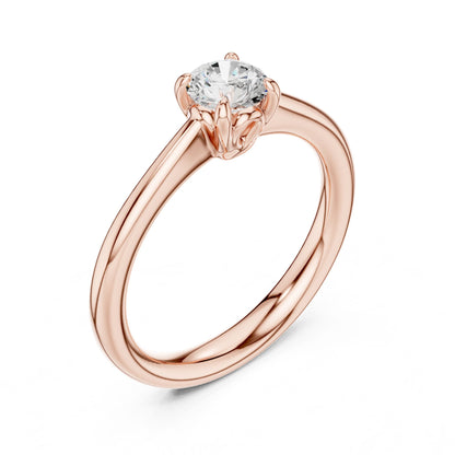 Round Lab Grown Diamond Solitaire Engagement Ring