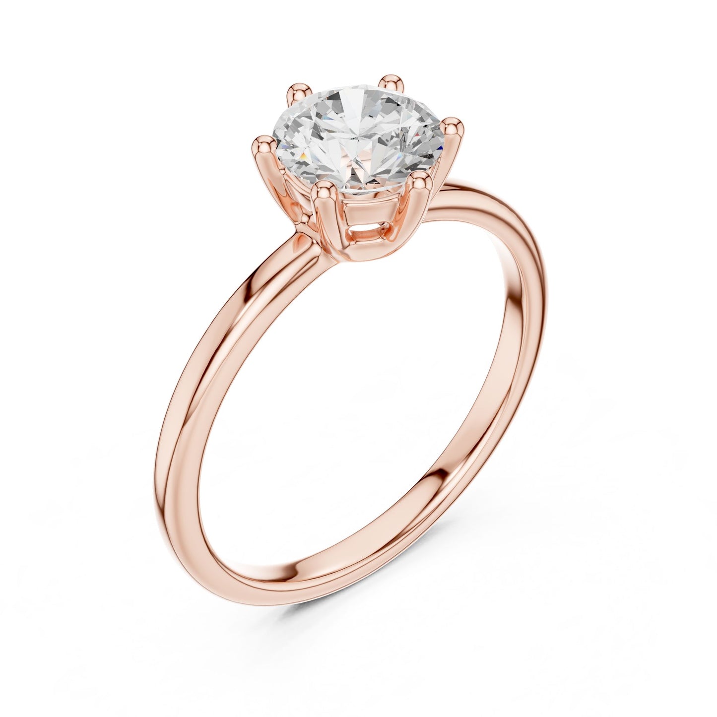 Women's Round Lab Grown Diamond Ring