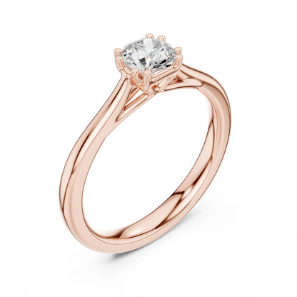 Round Lab Grown Diamond Solitaire Engagement Ring