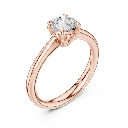 Round Lab Grown Diamond Solitaire Engagement Ring