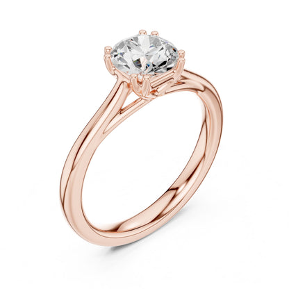 Round Lab Grown Diamond Solitaire Engagement Ring