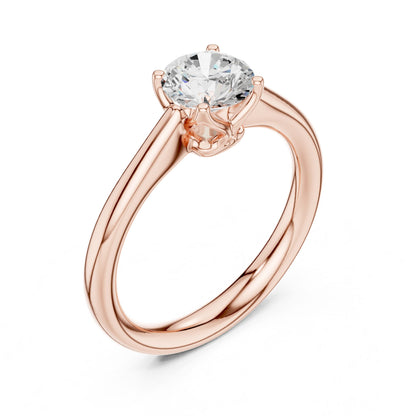 Round Lab Grown Diamond Solitaire Engagement Ring
