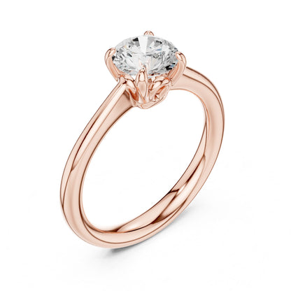 Round Lab Grown Diamond Solitaire Engagement Ring