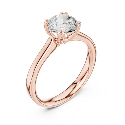 Round Lab Grown Diamond Solitaire Engagement Ring