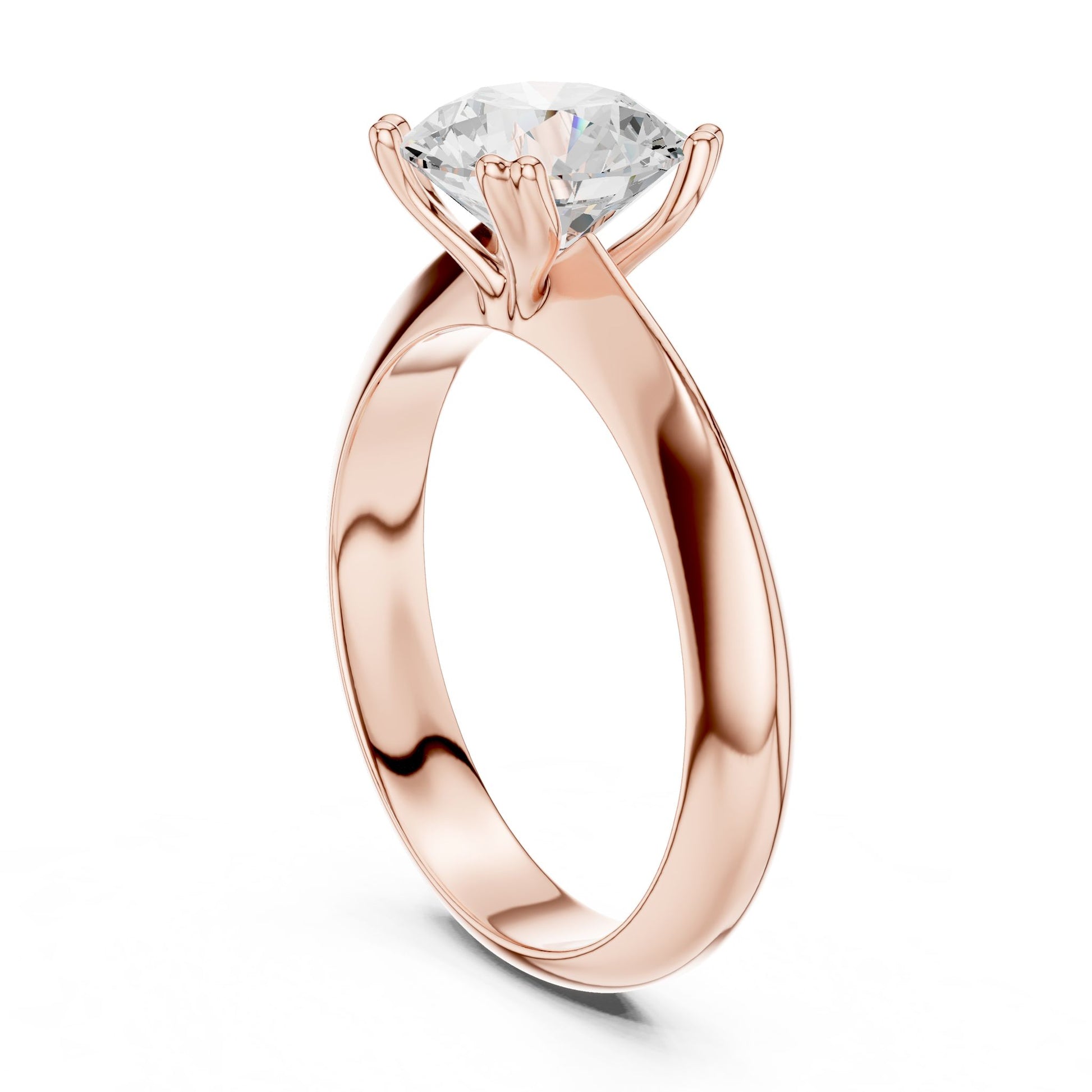 Round Lab Grown Diamond Solitaire Engagement Ring