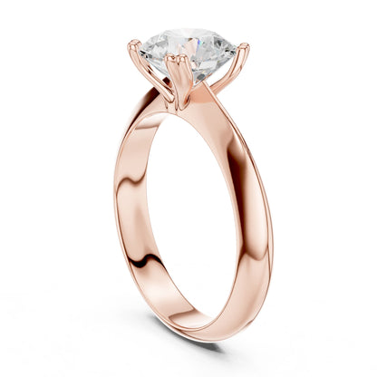Round Lab Grown Diamond Solitaire Engagement Ring
