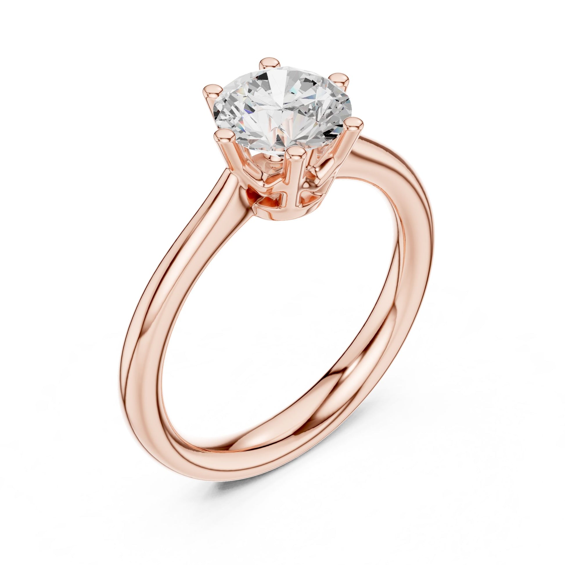 Round Lab Grown Diamond Solitaire Engagement Ring