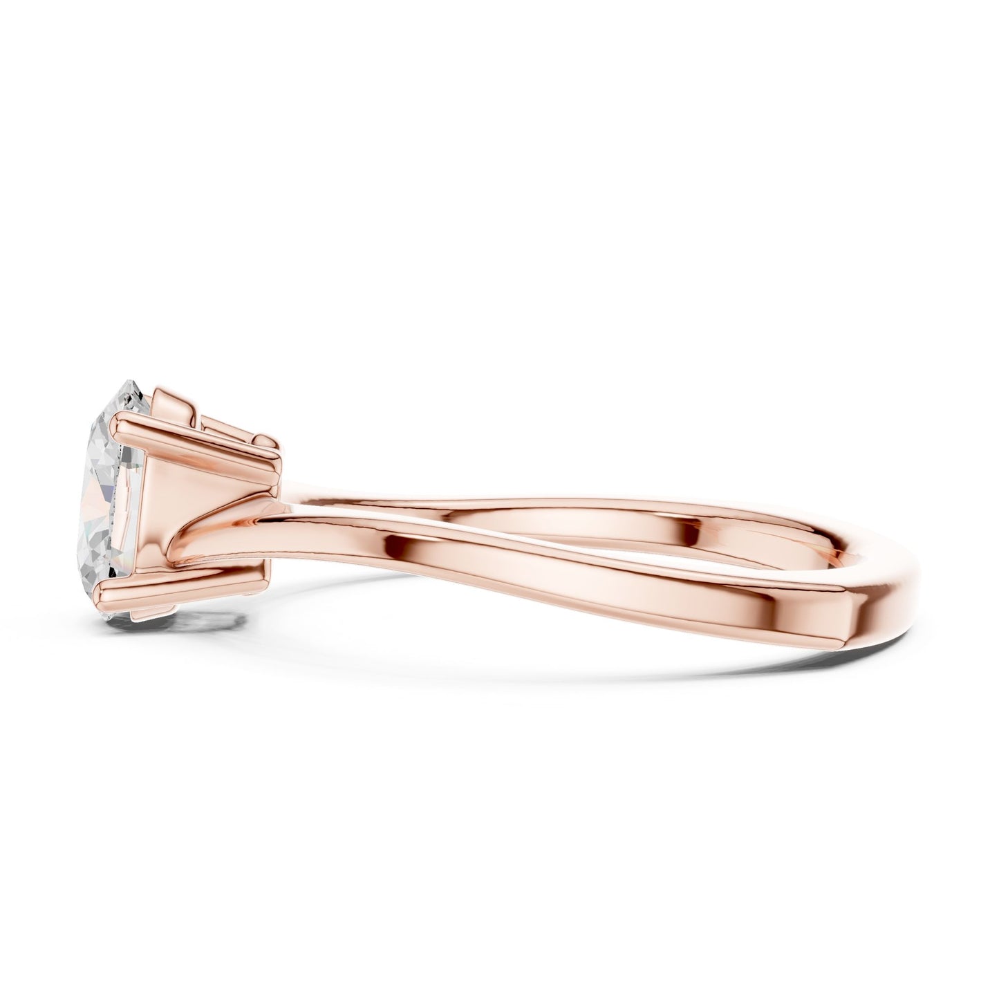 Round Lab Grown Diamond Solitaire Engagement Ring