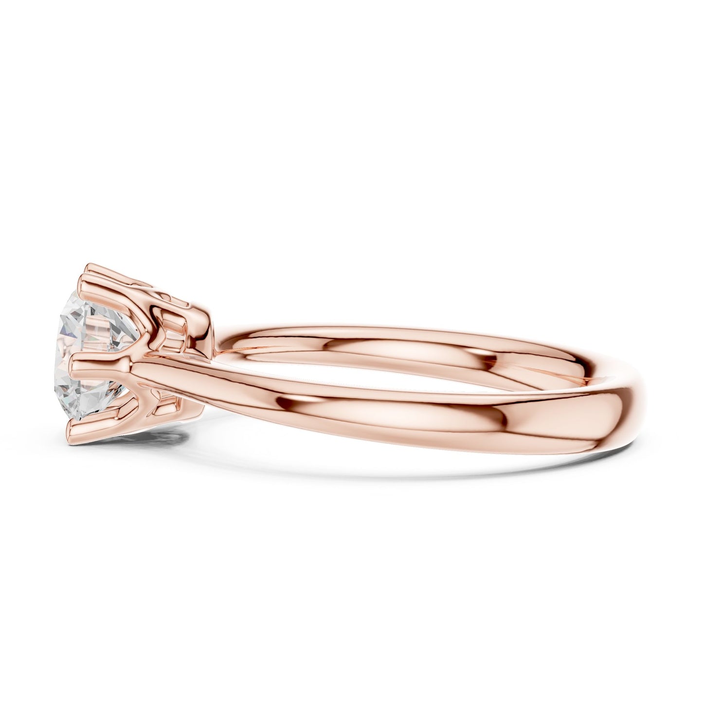 Round Lab Grown Diamond Solitaire Engagement Ring
