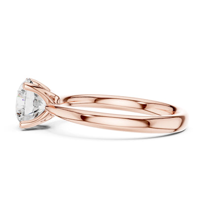 Round Lab Grown Diamond Solitaire Engagement Ring