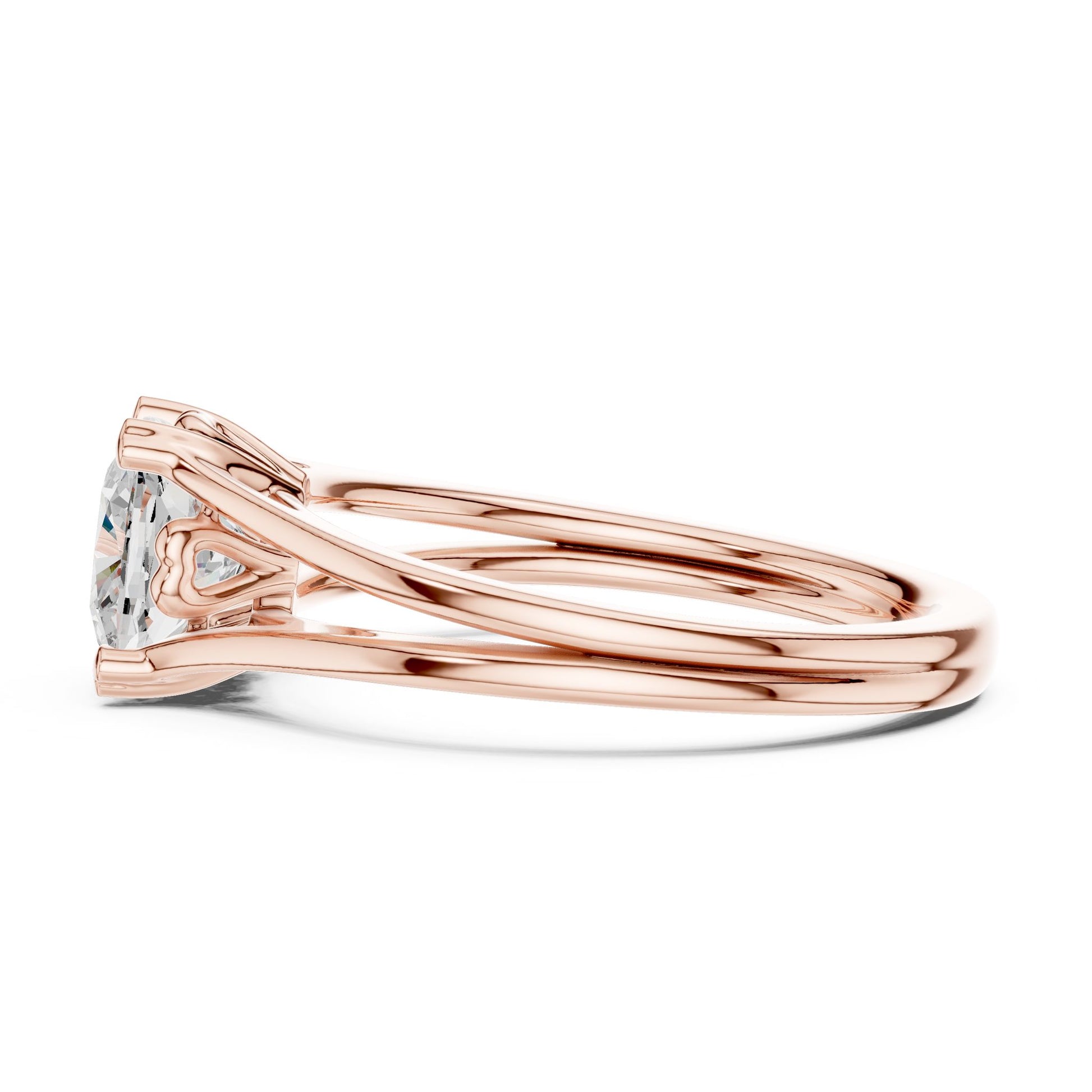 Round Lab Grown Diamond Solitaire Engagement Ring