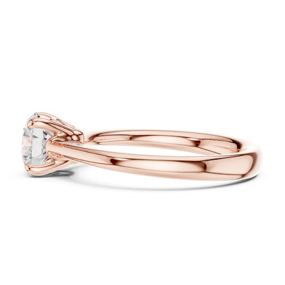 Round Lab Grown Diamond Solitaire Engagement Ring