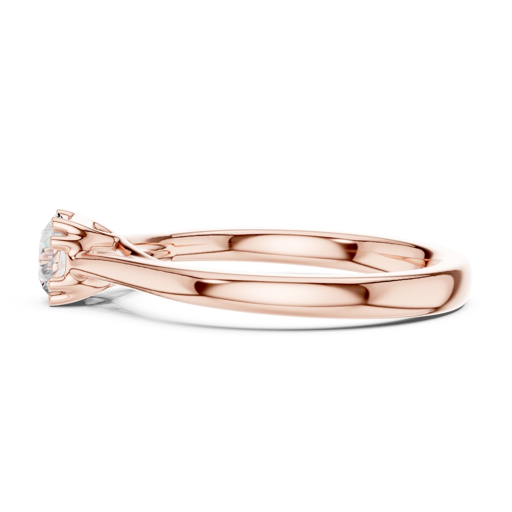 Round Lab Grown Diamond Solitaire Engagement Ring