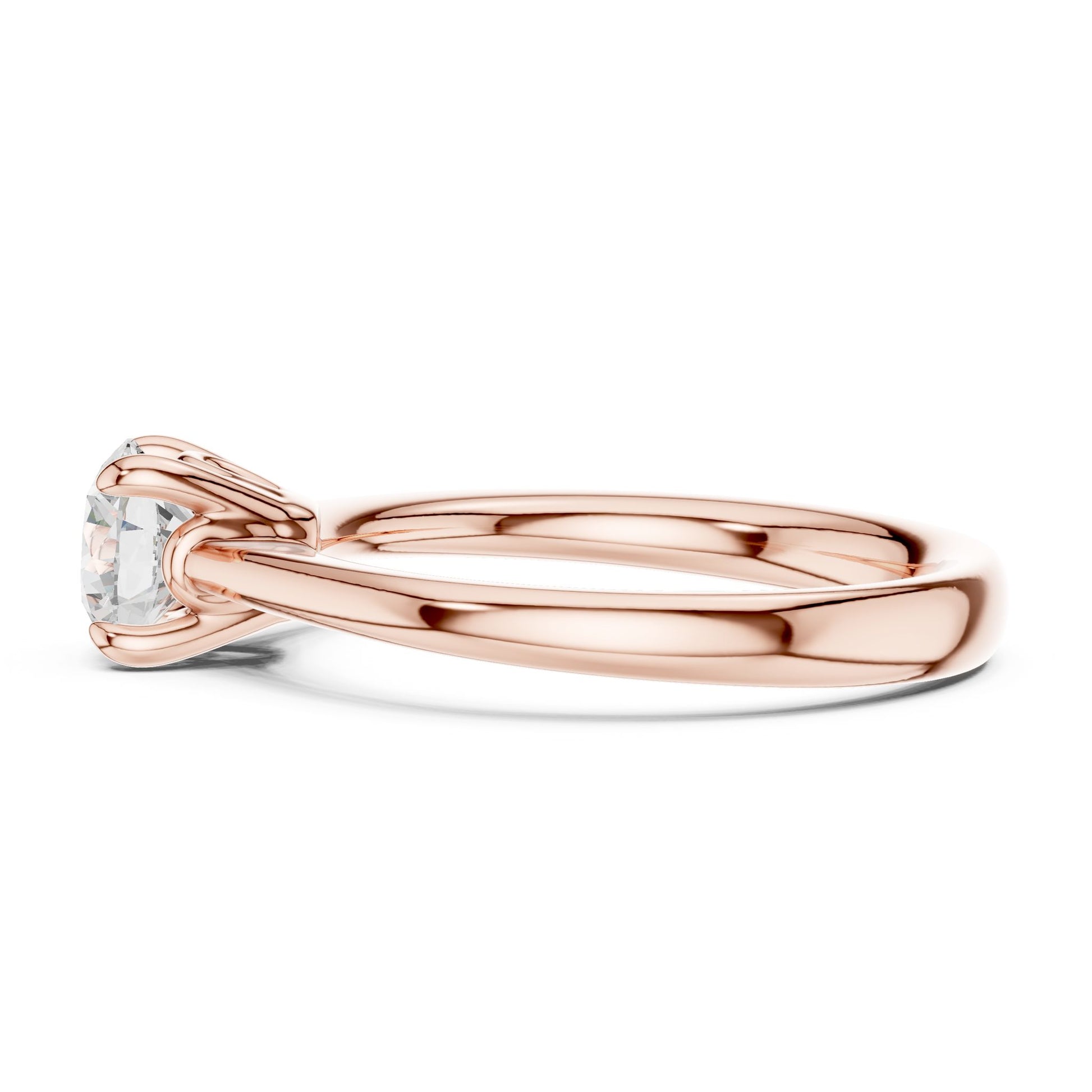 Round Lab Grown Diamond Solitaire Engagement Ring