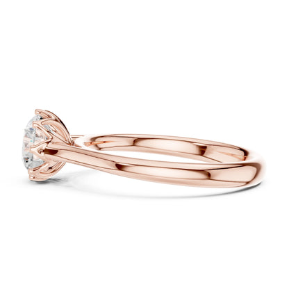 Round Lab Grown Diamond Solitaire Engagement Ring
