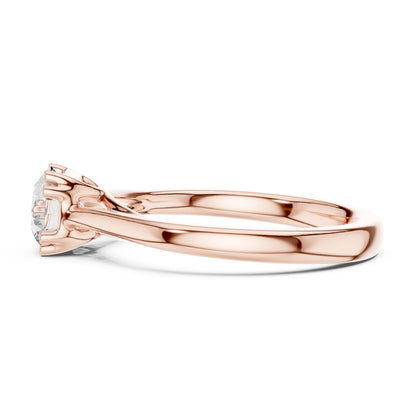 Round Lab Grown Diamond Solitaire Engagement Ring