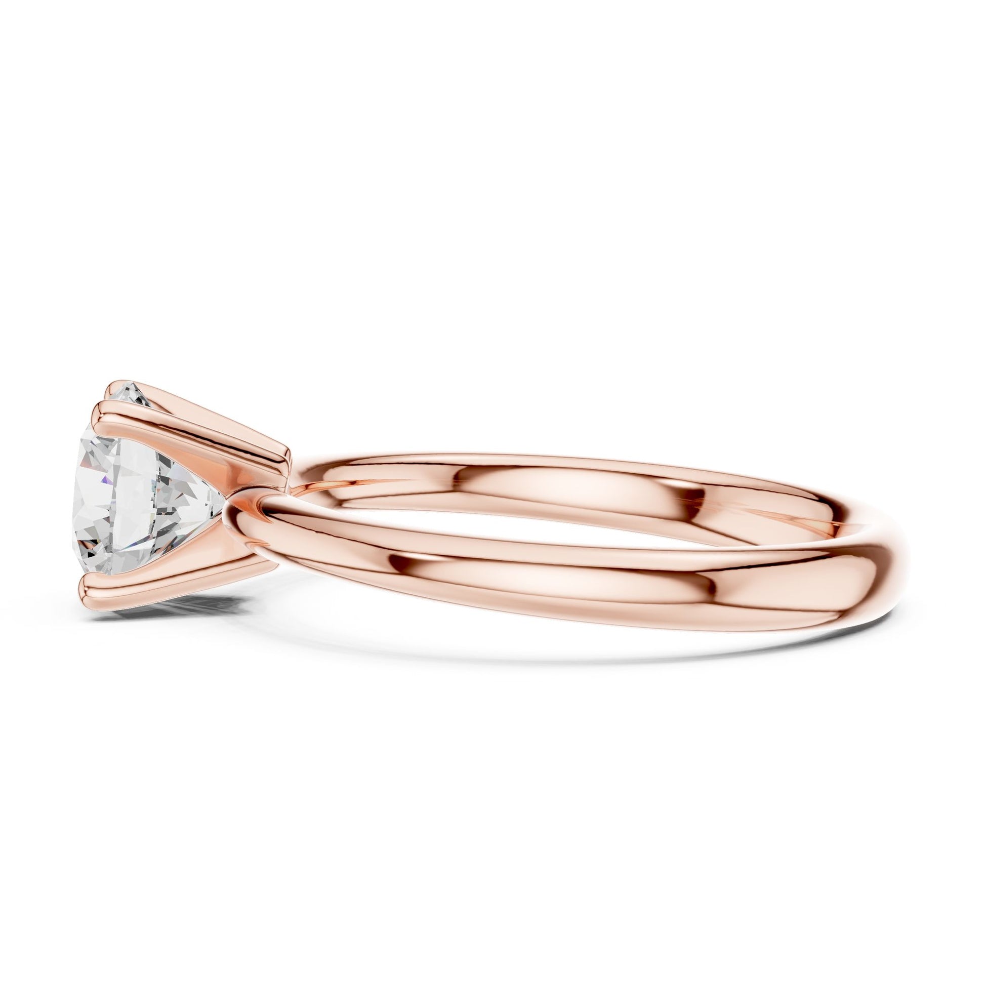Round Lab Grown Diamond Solitaire Engagement Ring