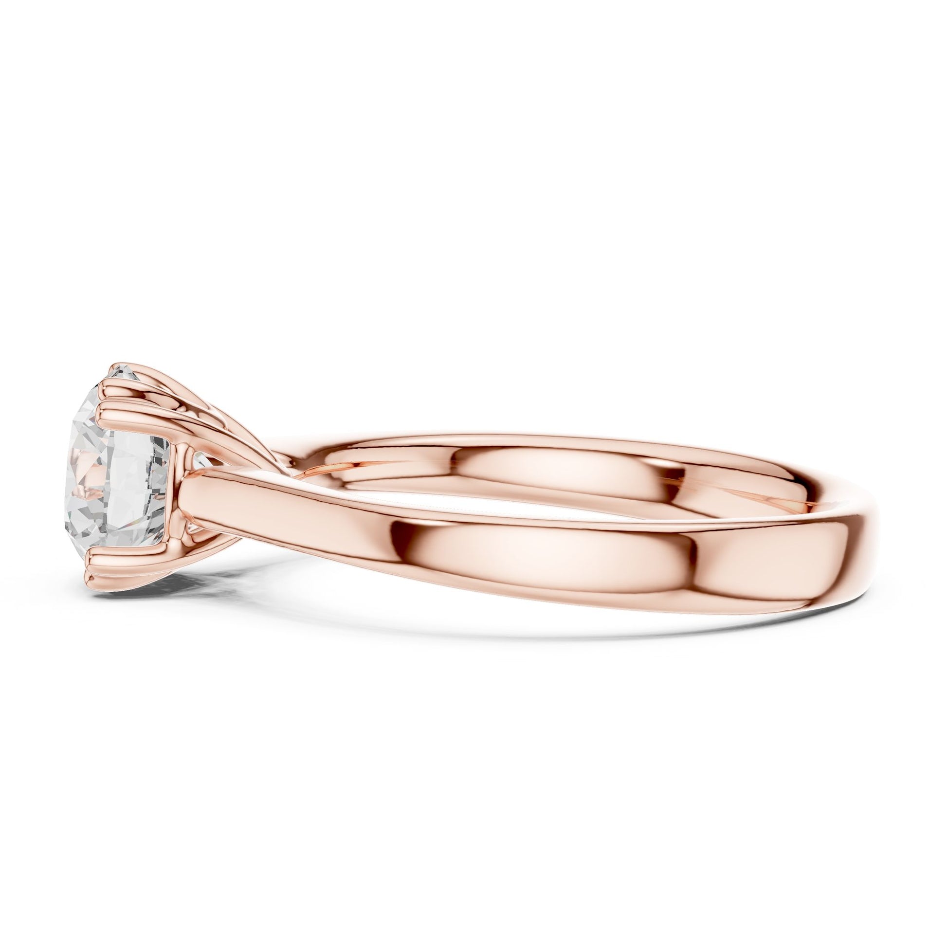 Round Lab Grown Diamond Solitaire Engagement Ring