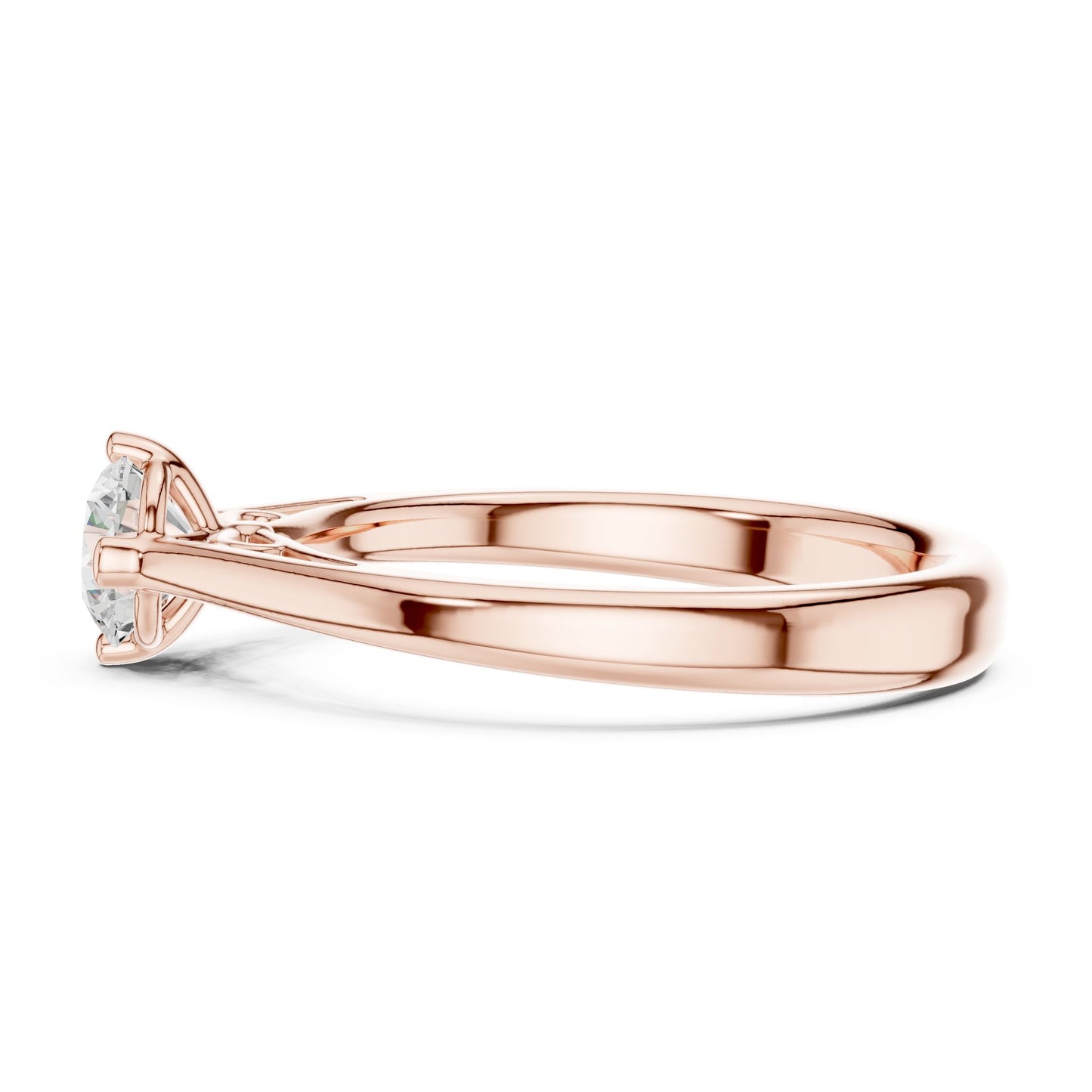 Round Lab Grown Diamond Solitaire Engagement Ring