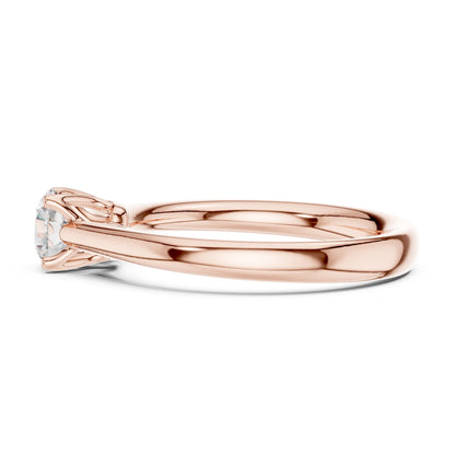 Round Lab Grown Diamond Solitaire Engagement Ring