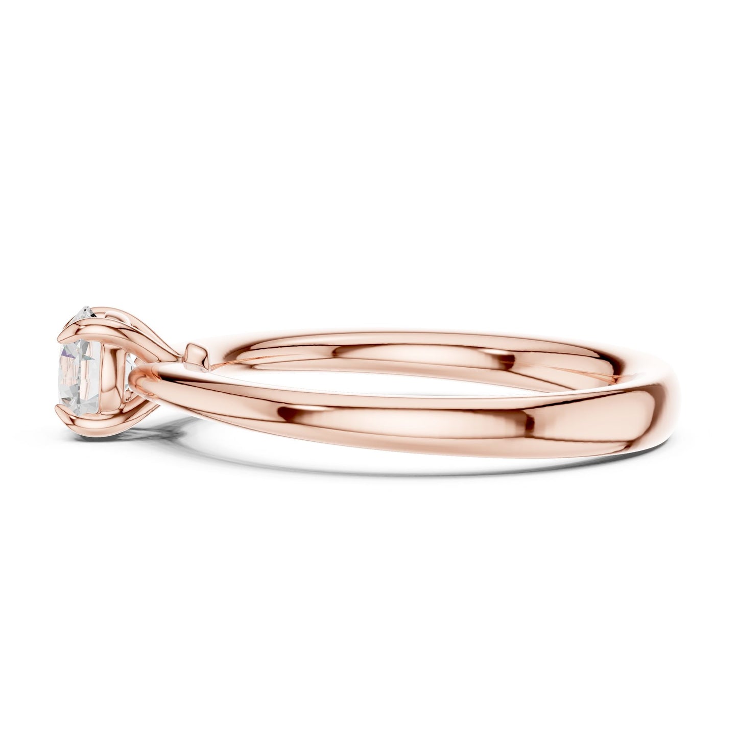 Round Lab Grown Diamond Solitaire Engagement Ring