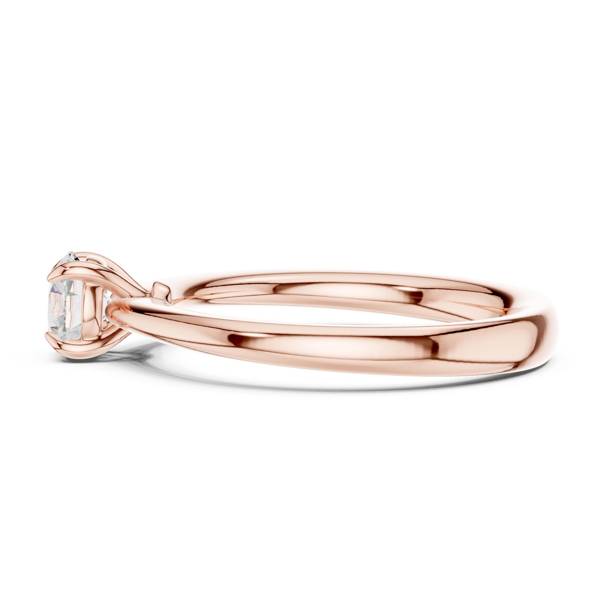 Round Lab Grown Diamond Solitaire Engagement Ring