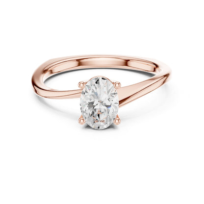 Round Lab Grown Diamond Solitaire Engagement Ring