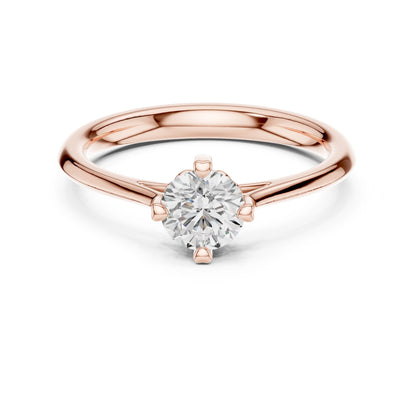 Round Lab Grown Diamond Solitaire Engagement Ring