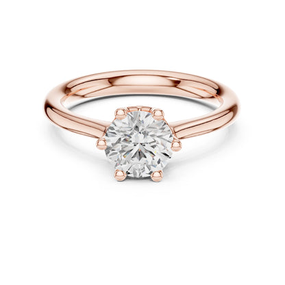 Round Lab Grown Diamond Solitaire Engagement Ring