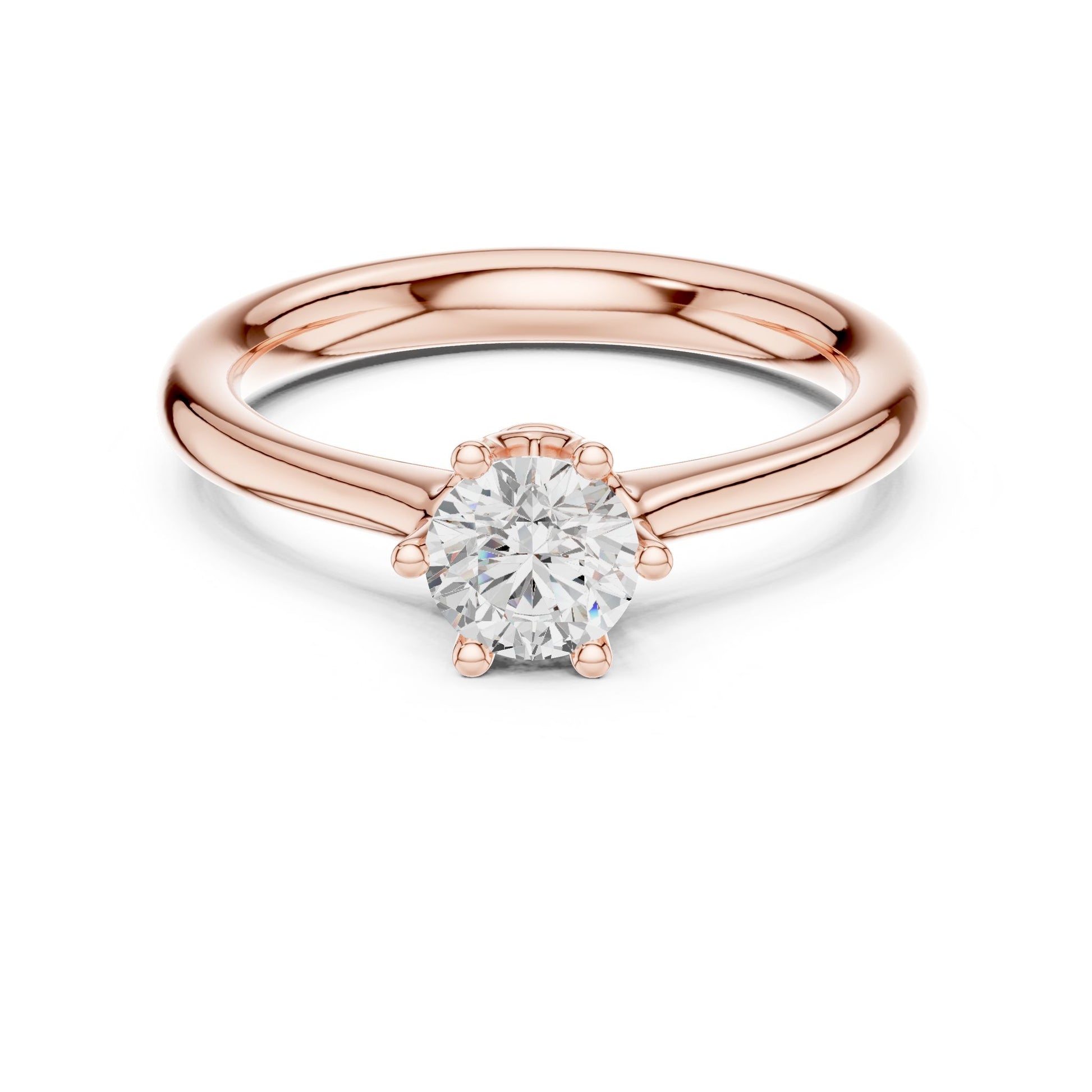Round Lab Grown Diamond Solitaire Engagement Ring