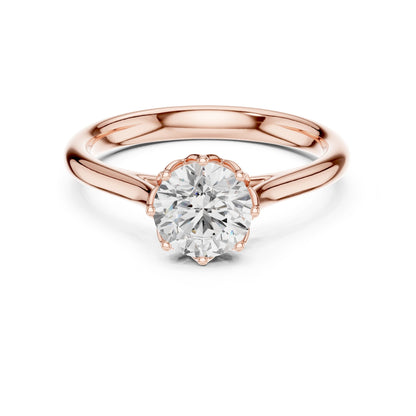Round Lab Grown Diamond Solitaire Engagement Ring