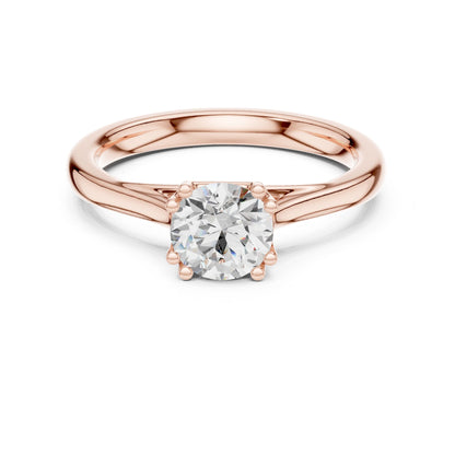 Round Lab Grown Diamond Solitaire Engagement Ring