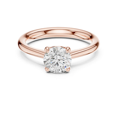 Round Lab Grown Diamond Solitaire Engagement Ring