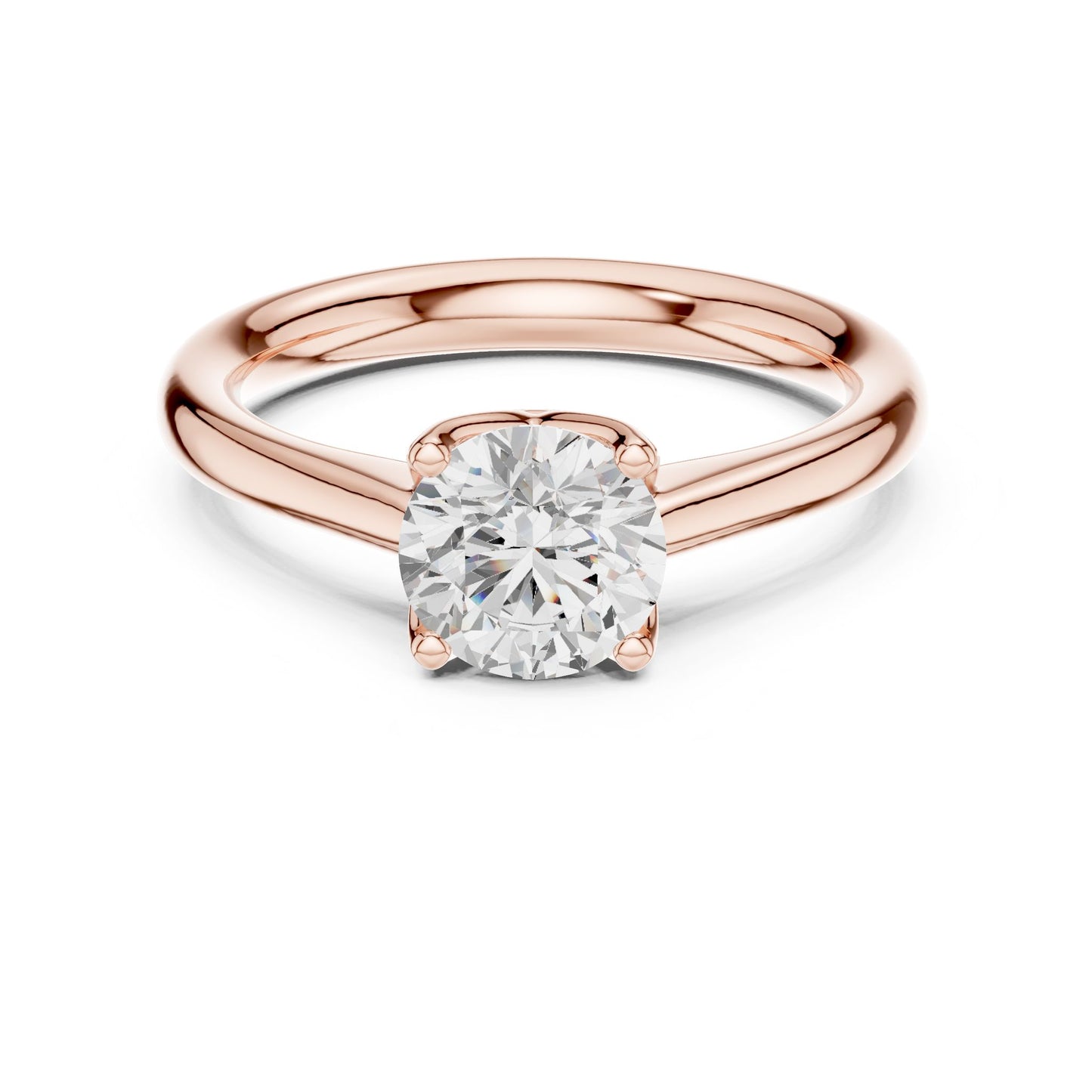 Round Lab Grown Diamond Solitaire Engagement Ring